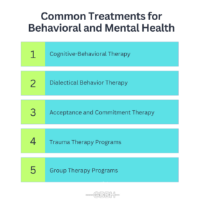 Common Treatments for Behavioral and Mental Health